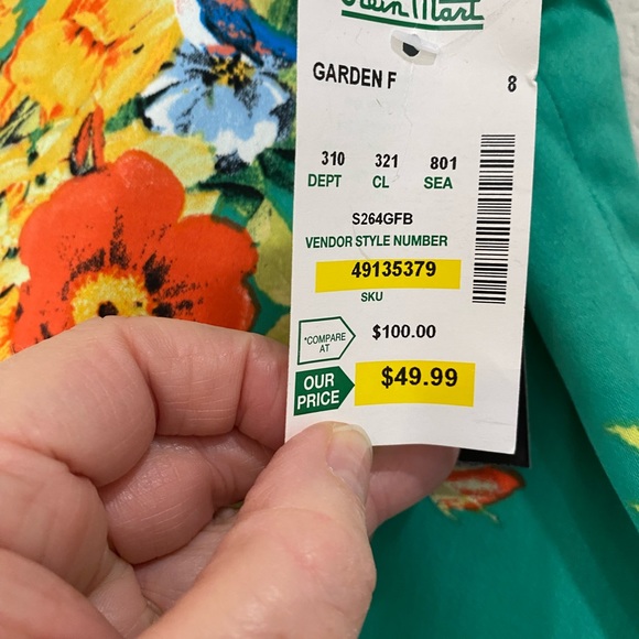 NWT Eric Signature Floral Bird Pencil Skirt size 8 - Picture 5 of 10